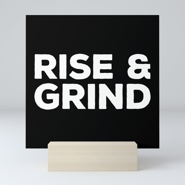 Rise & Grind Gym Quote Mini Art Print