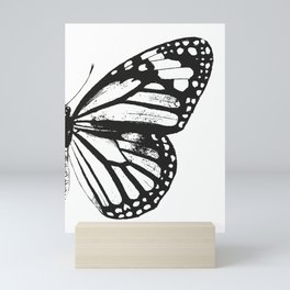 Monarch Butterfly | Right Butterfly Wing | Vintage Butterflies | Black and White | Mini Art Print