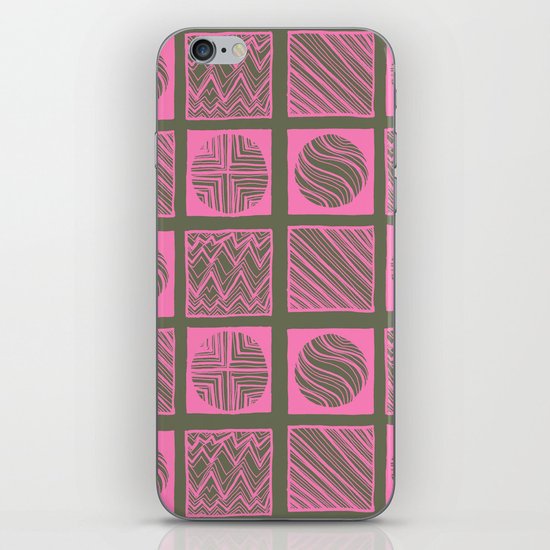 Green Squares iPhone & iPod Skin