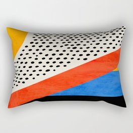 Mid Century Abstract Landscape Rectangular Pillow