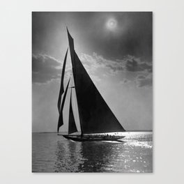America's Cup Sailing Yacht Races - The Vanitie Newport, Rhode Island black and white photography - photographs Canvas Print