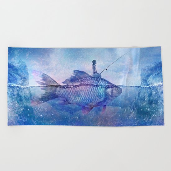 Fishing Beach Towel