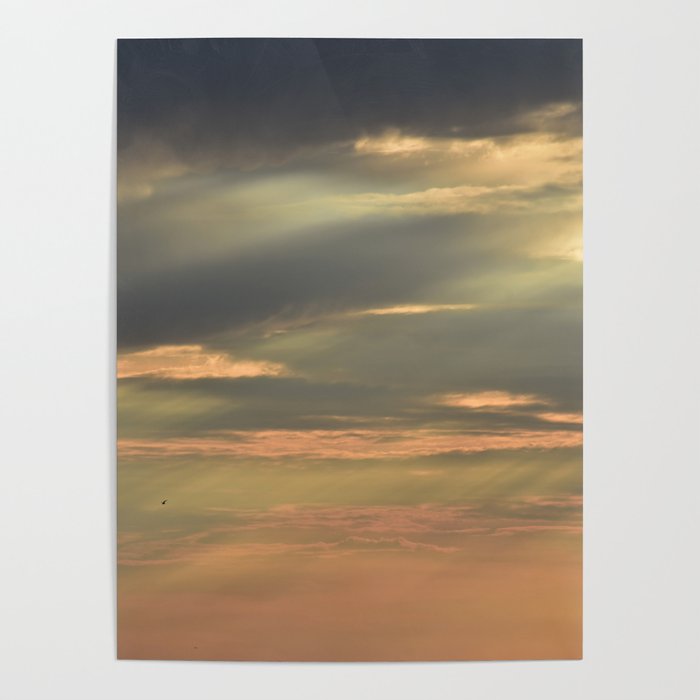 Watercolor Clouds Poster