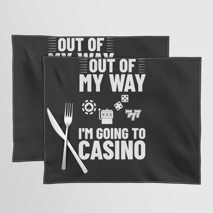 Casino Slot Machine Game Chips Card Player Placemat