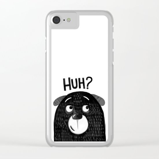 HUH PUPPY Clear iPhone Case