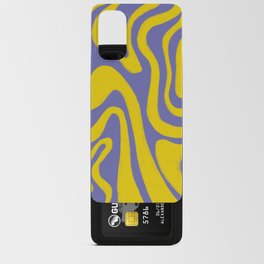 Retro Liquid Swirl Pattern in Very Peri and Yellow Android Card Case