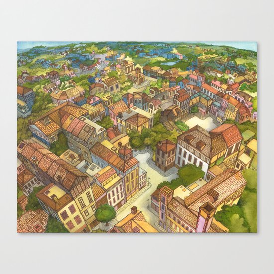 Aerial Landscape Canvas Print