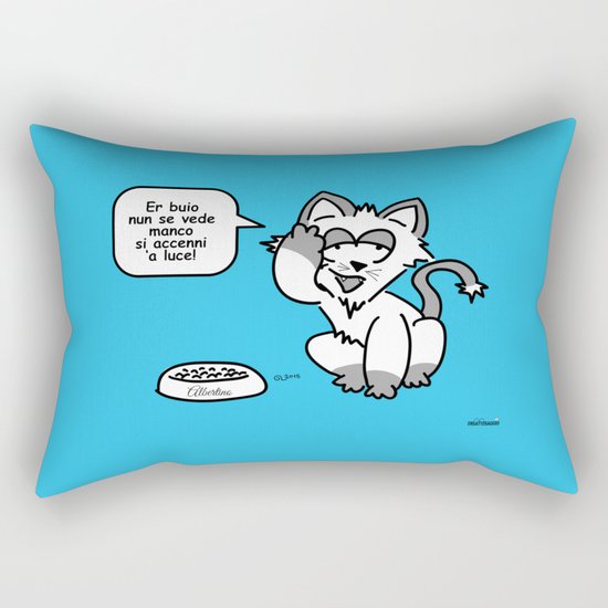 the wise cat - light and darkness Rectangular Pillow