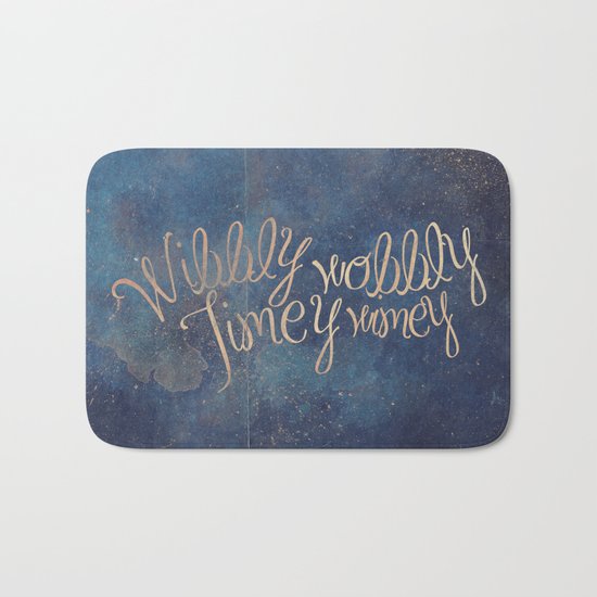 Wibbly wobbly (Doctor Who quote) Bath Mat