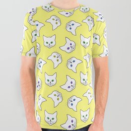 Pussycats Forever (white on sunshine yellow) All Over Graphic Tee