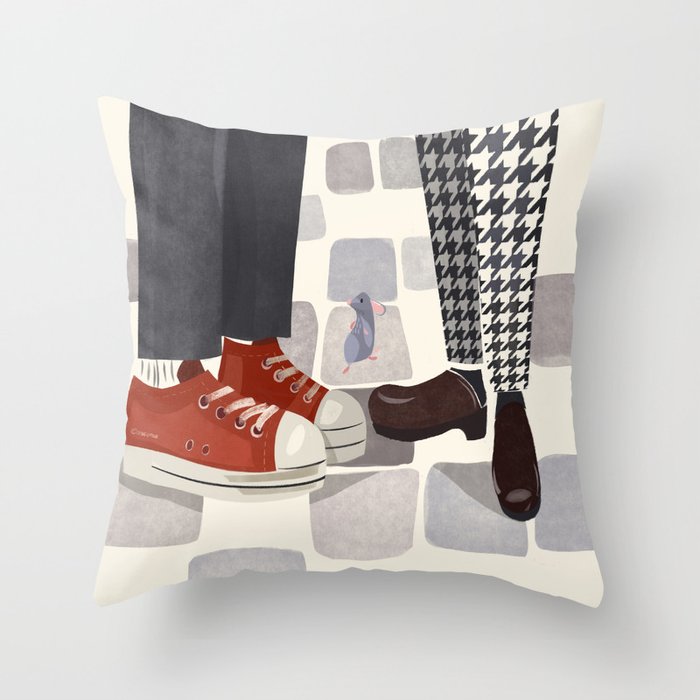 “Ratatouille Shoes” by Meghann O’Hara Throw Pillow