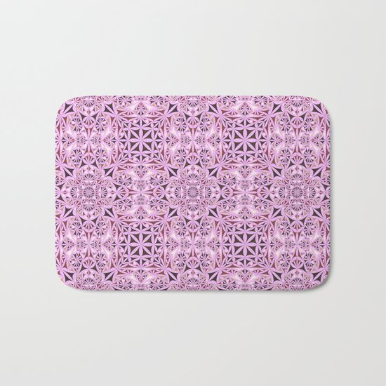Pink kaleidoscope wallpaper Bath Mat