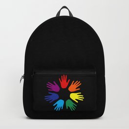 Rainbow hands Backpack