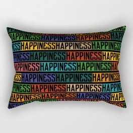 Happiness Colorful dark Rectangular Pillow