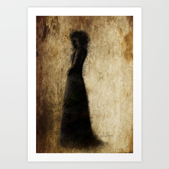 Woman In Black Art Print