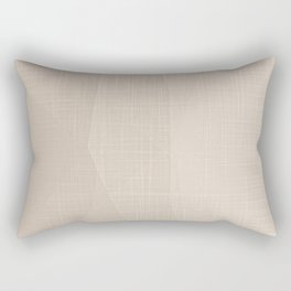A Touch Of Beige - Soft Geometric Minimalist Rectangular Pillow