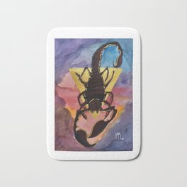Scorpio: The Emperor  Bath Mat | Painting, Watercolor, Scorpio, Pisces, Zodiac, Cancer, Curated, Space, Scorpion, Emperorscorpion 