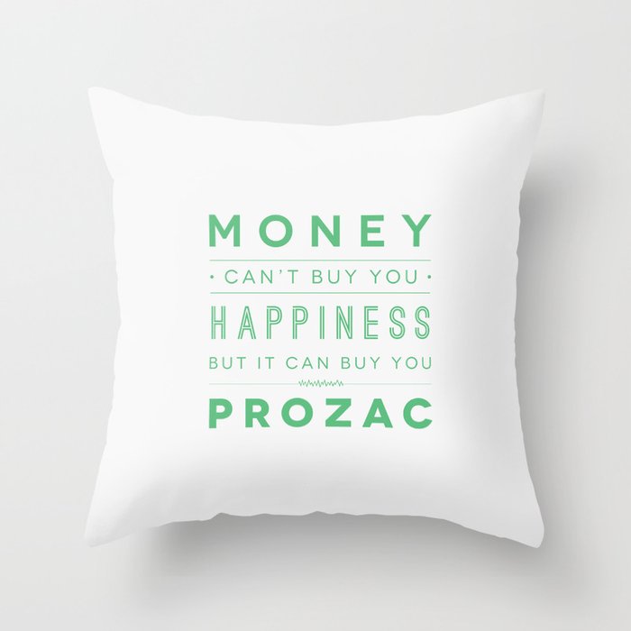 Prozac Nation Throw Pillow