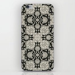 Black and White Floral iPhone Skin