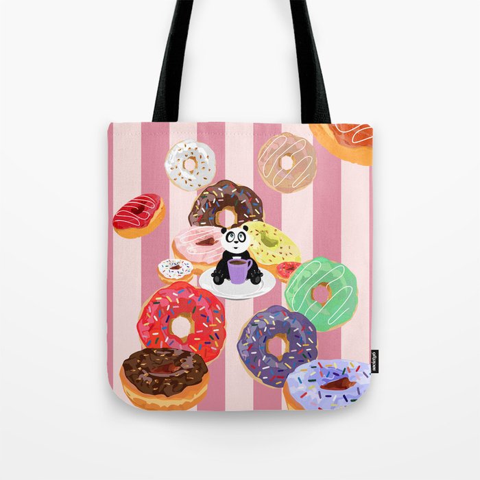 Panda & Donuts Tote Bag