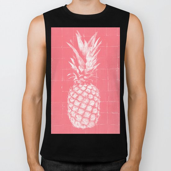 Hot pink pineapple Biker Tank