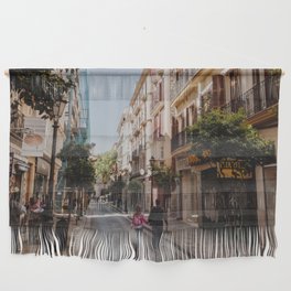 Spain Photography - Calm Street In Madrid Wall Hanging