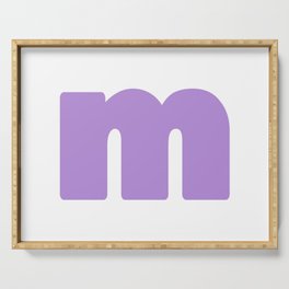 m (Lavender & White Letter) Serving Tray