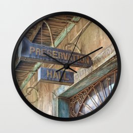 New Orleans Jazz Club Wall Clock | Jazzclub, Nola, Brown, Preservationhall, Frenchquarter, Jazz, Vintagesign, Neworleans, Digital, Photo 