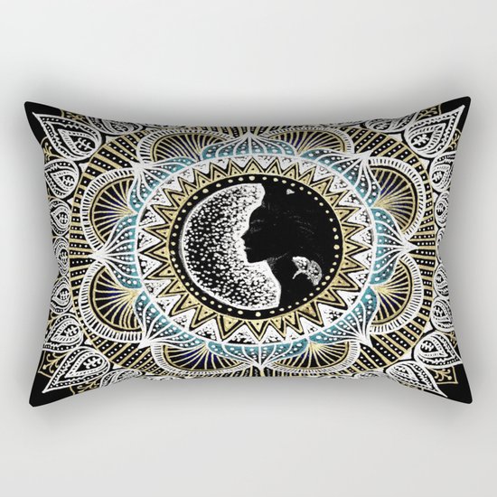 Woman Mandala Rectangular Pillow
