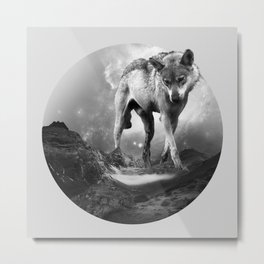 Galactic Wolf Metal Print