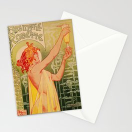 Classic French art nouveau Absinthe Robette Stationery Card