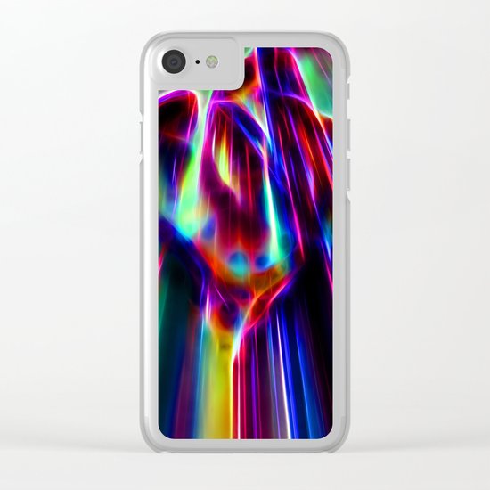 Neon mountain Clear iPhone Case