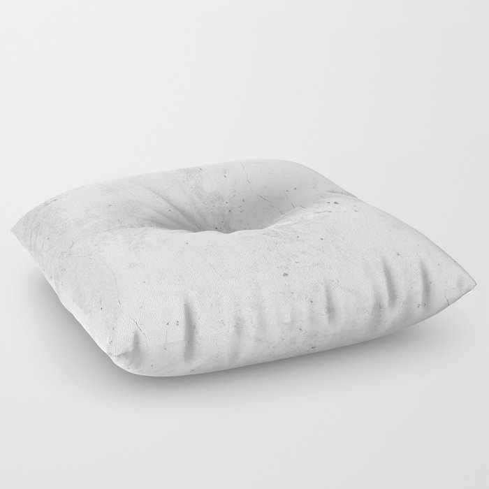 White Light Gray Concrete Floor Pillow