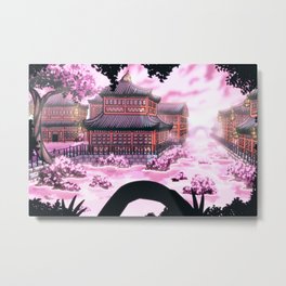 Chinese Cityscape - Metal Print Poster For Home Decor Metal Print