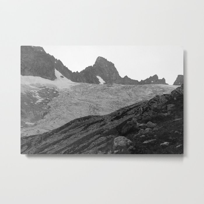 Alps Mountains Glassier Landscape Metal Print