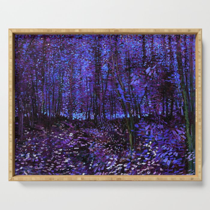 Van Gogh Trees & Underwood Purple Blue Serving Tray