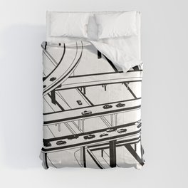 Los Angeles Black and White Comforter