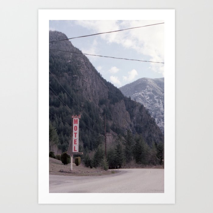 Mountainside Motel Art Print