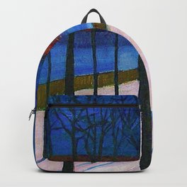 The Lonely Road, Winter Landscape by Marianne Von Werefkin Backpack