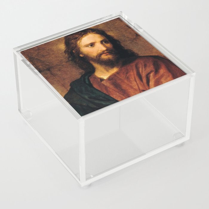 Jesus Christ, Portrait by Heinrich Hofmann Acrylic Box