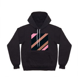 Pink & Black Stripes  Hoody