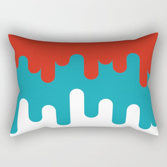 Drips and Drops - Smurf Rectangular Pillow