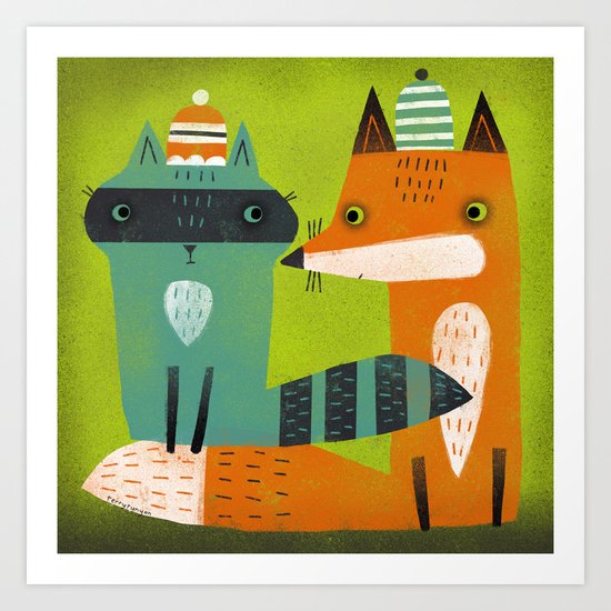 STOCKING CAPS Art Print