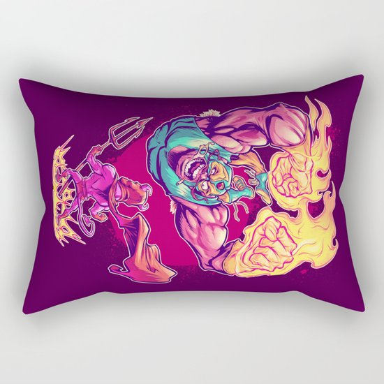 LUCHADORO VS EL DIABLO Rectangular Pillow