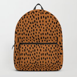 Burnt Orange Polka Dot Pattern Backpack