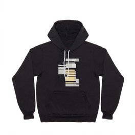Abstract Textured Yellow and Grey Shreds Hoody