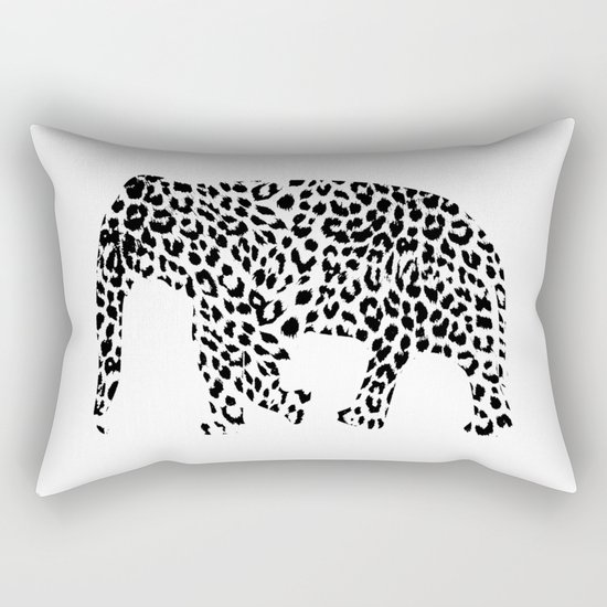 Elephant with leopard pattern Rectangular Pillow
