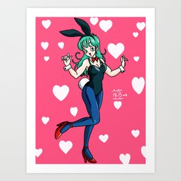Bunny Suit Bulma Art Print