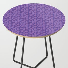 Whimsical Abstract Folk Art Shapes in Purple Lilac Violet Side Table