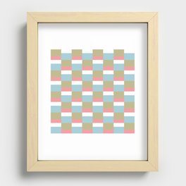 Colorful Tiles Geometric Pattern Recessed Framed Print